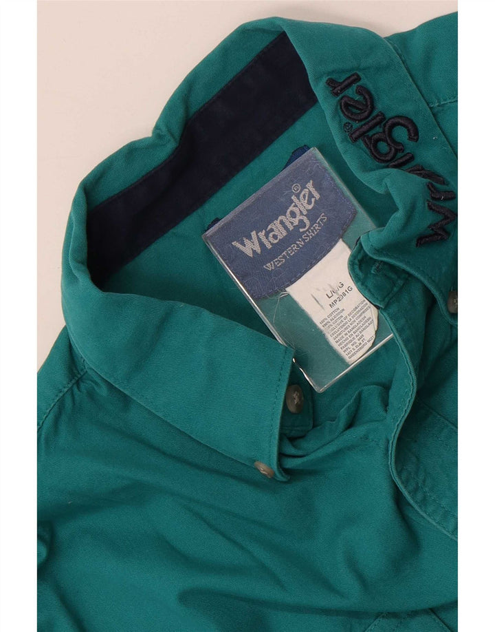 Camicia grafica western da uomo Wrangler grande cotone verde