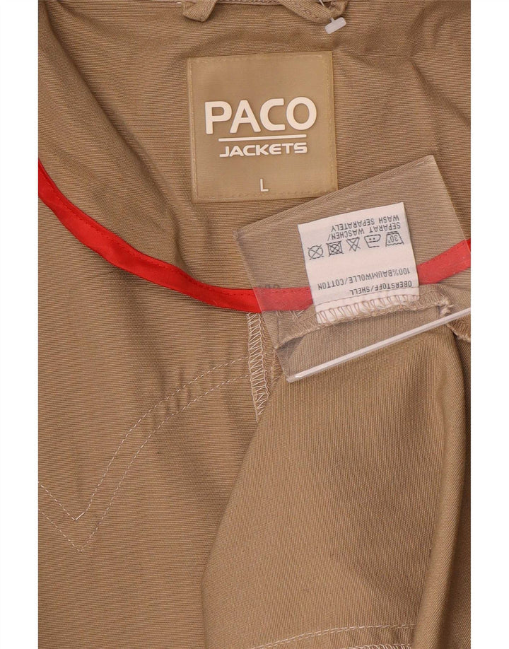 Giacca utility da uomo Paco UK 40 grande cotone marrone