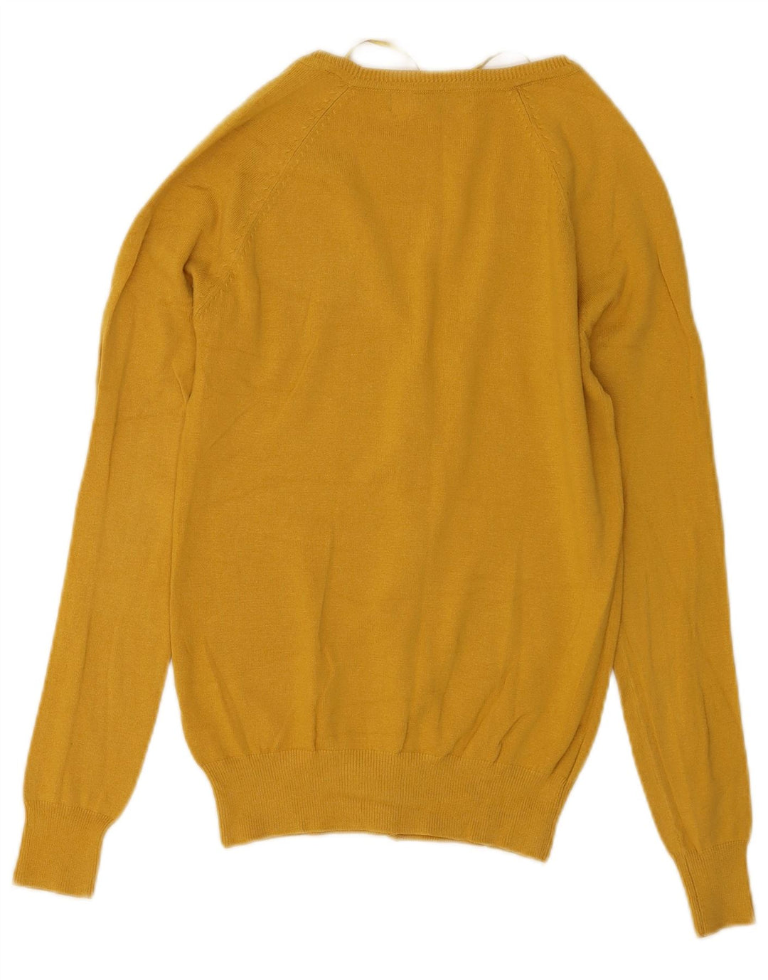 Maglione cardigan da donna Zara UK 12 cotone giallo medio