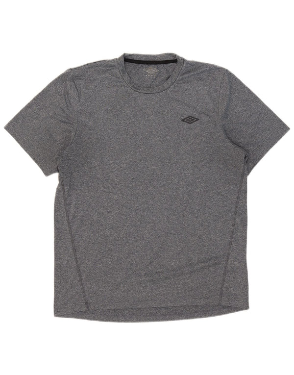 T-shirt da uomo Umbro Top in poliestere chiazzato grigio medio