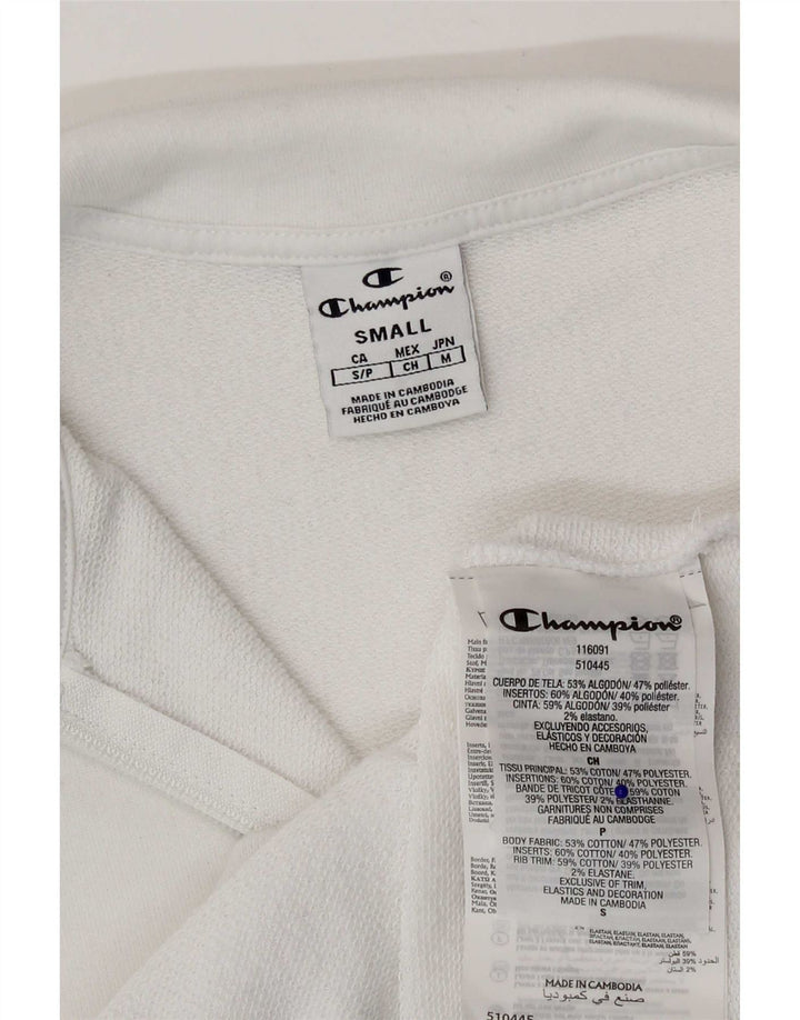 Giacca da tuta da donna Champion UK 10 piccola in cotone bianco