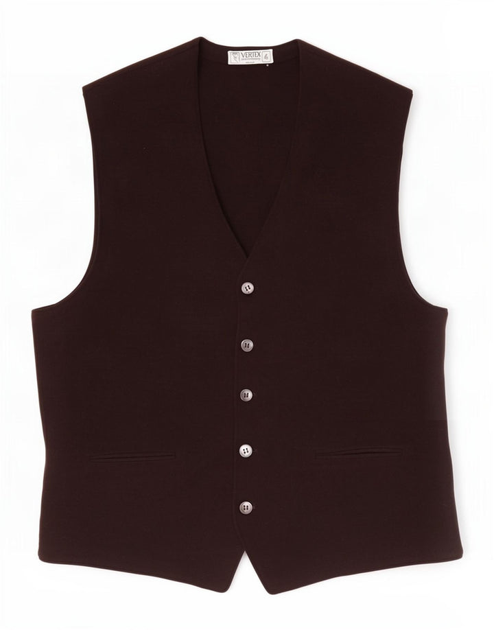 Gilet vintage da uomo piccolo marrone