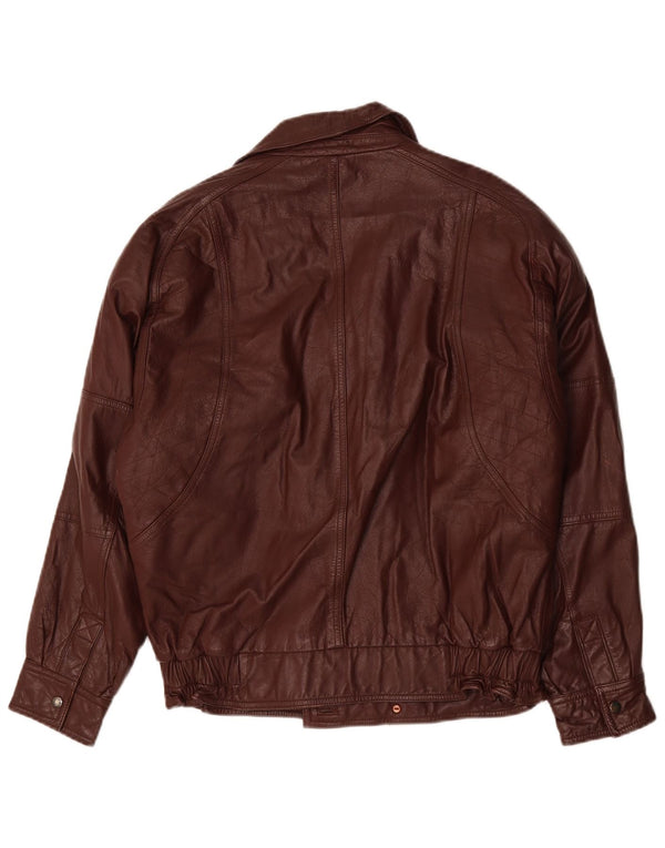 Giacca in pelle da uomo vintage UK 40 Large Marrone