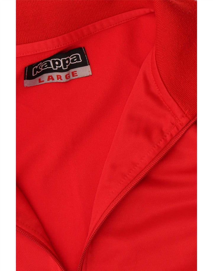 Giacca da tuta da uomo Kappa grande rossa in poliestere color block