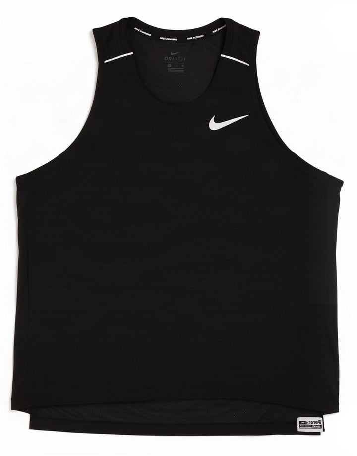 Canotta Nike Dri Fit da uomo XL XL poliestere gessato nero