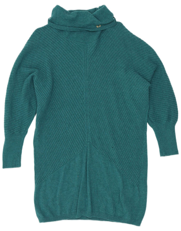 Luisa Spagnoli Abito maglione da donna con maniche a 3/4 UK 16 Large Verde