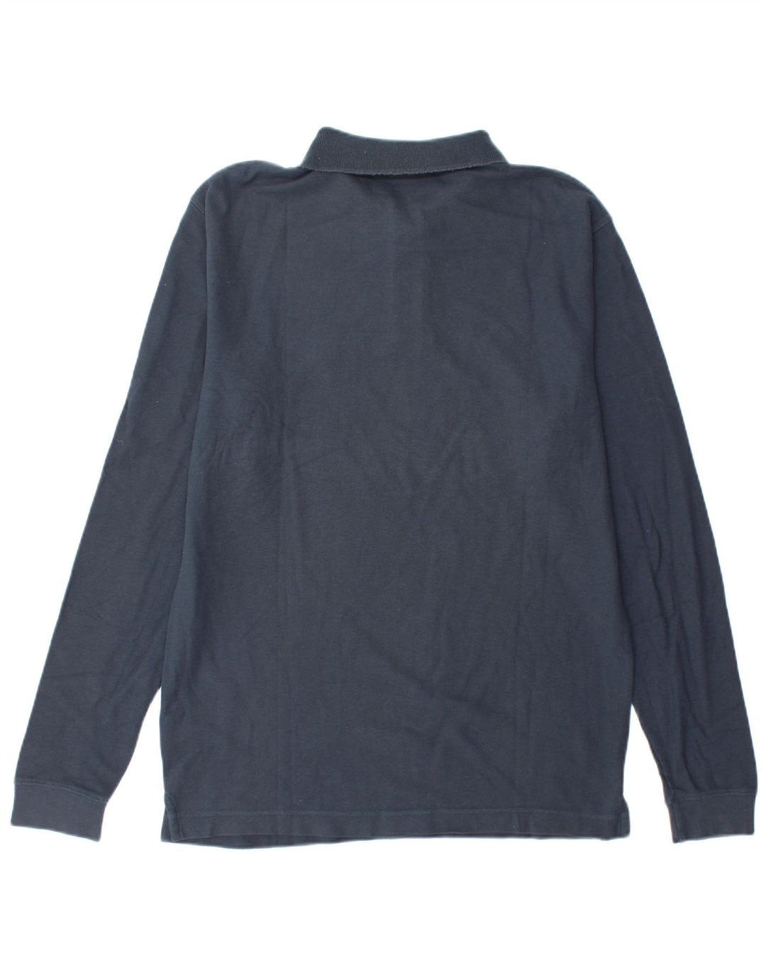 Polo da uomo a maniche lunghe Fila in cotone blu navy medio