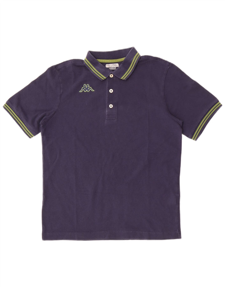 Polo Kappa Uomo Media Cotone Blu Navy