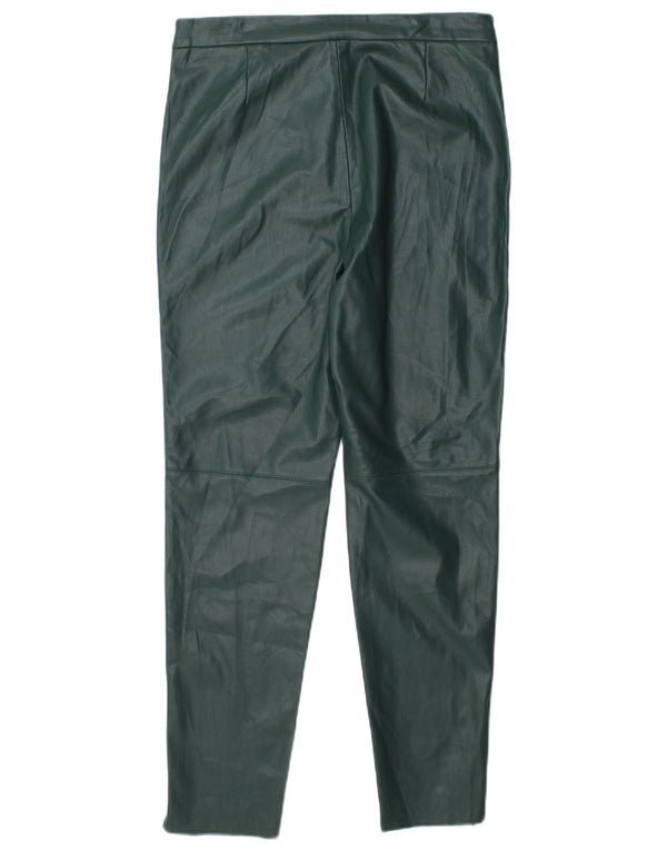 Pantaloni skinny in ecopelle a vita alta da donna Zara grandi W30 L28 verdi
