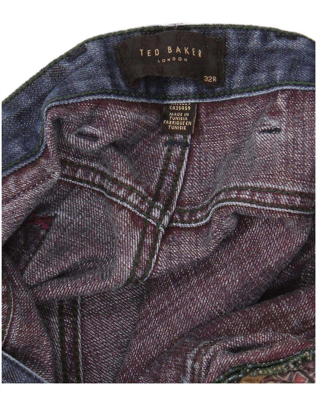 Jeans dritti da uomo TED BAKER W32 L32 Blu navy