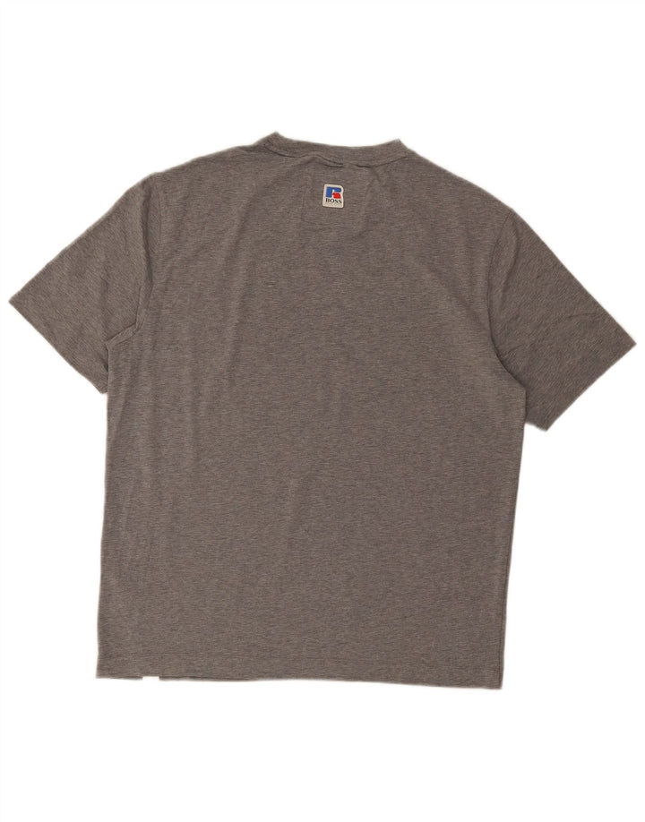 T-shirt grafica da uomo HUGO BOSS in cotone grigio medio