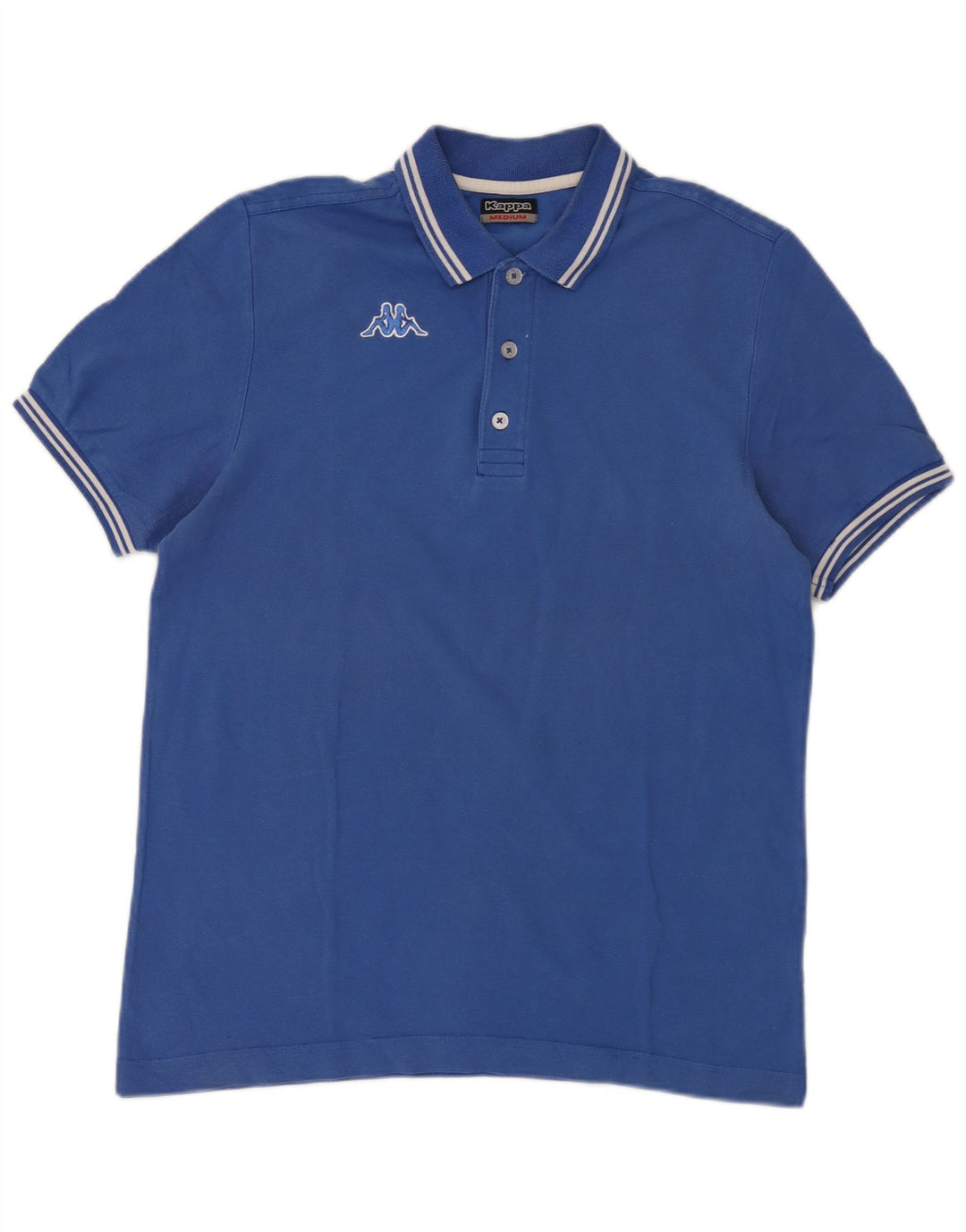Polo Kappa da uomo a righe blu medio