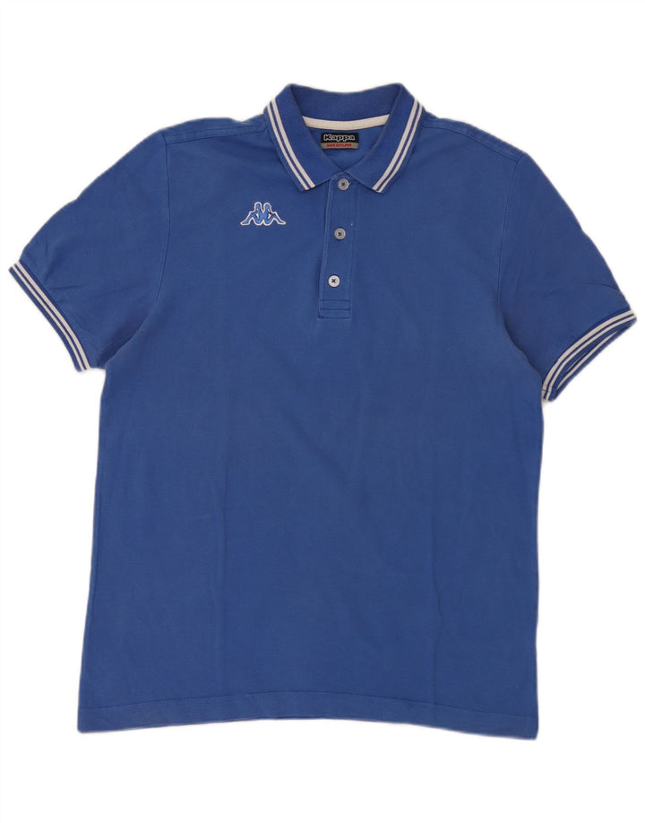 Polo Kappa da uomo a righe blu medio