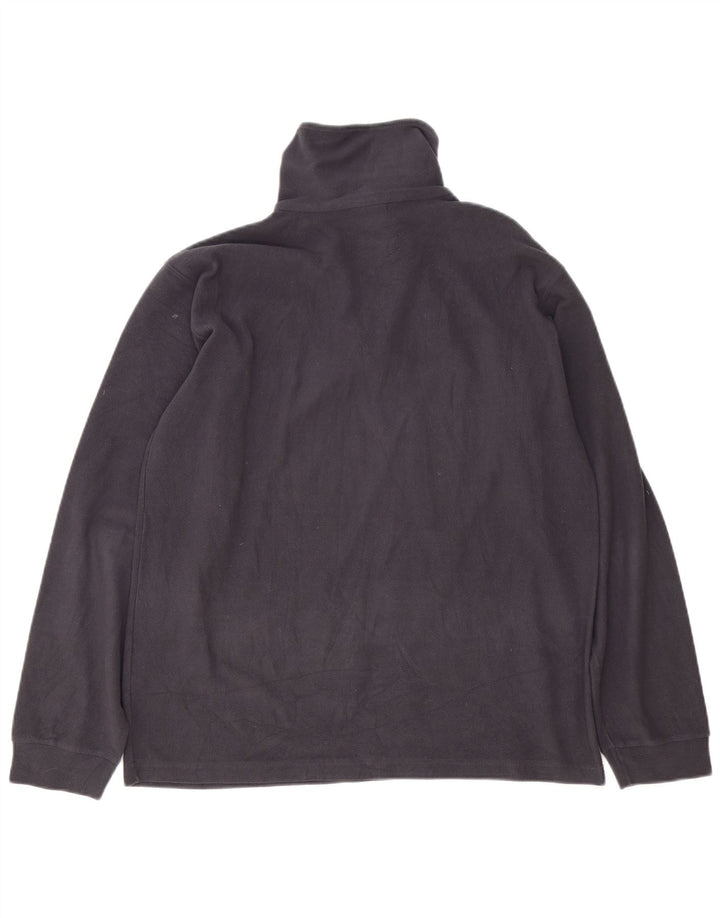 Maglione in pile da uomo Champion con zip e collo in poliestere grigio medio