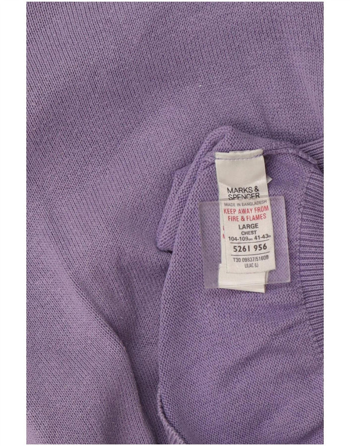Marks & Spencer maglione da uomo con scollo a barca blu Harbour grande viola
