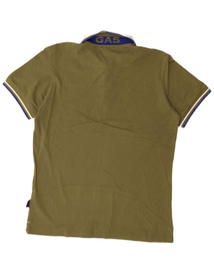 Polo da uomo Gas Large in cotone kaki