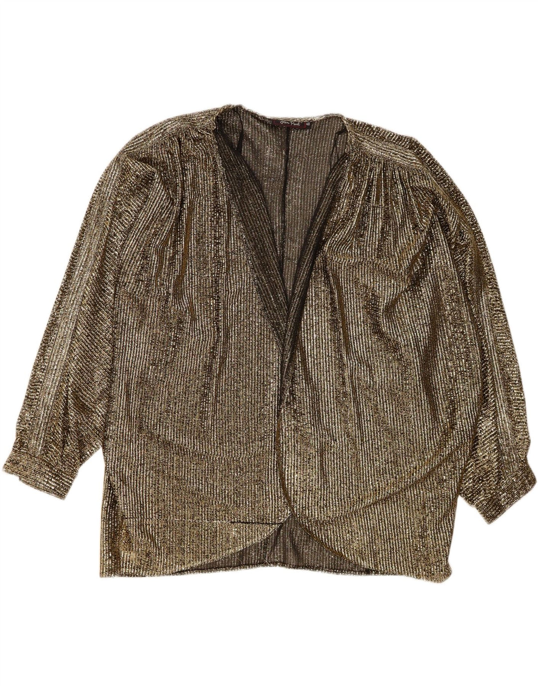 JEAN PAUL Womens Oversized Cardigan Top EU 40 Medium Gold Acetate Vintage Jean Paul and Second-Hand Jean Paul from Messina Hembry 