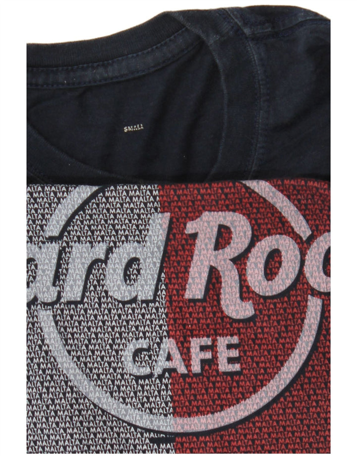 T-shirt grafica da uomo Hard Rock Cafe Malta, piccola, blu navy