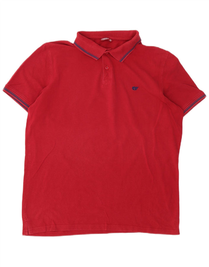 Polo Carrera da uomo XL in cotone rosso