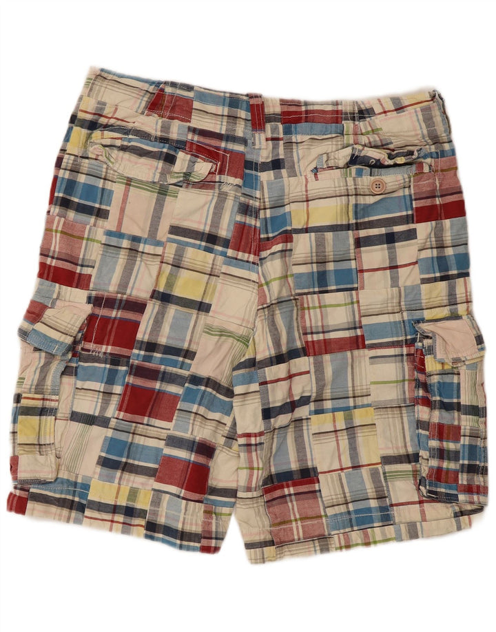 Pantaloncini cargo da uomo Playlife IT 50 Large W36 in cotone a quadri multicolore