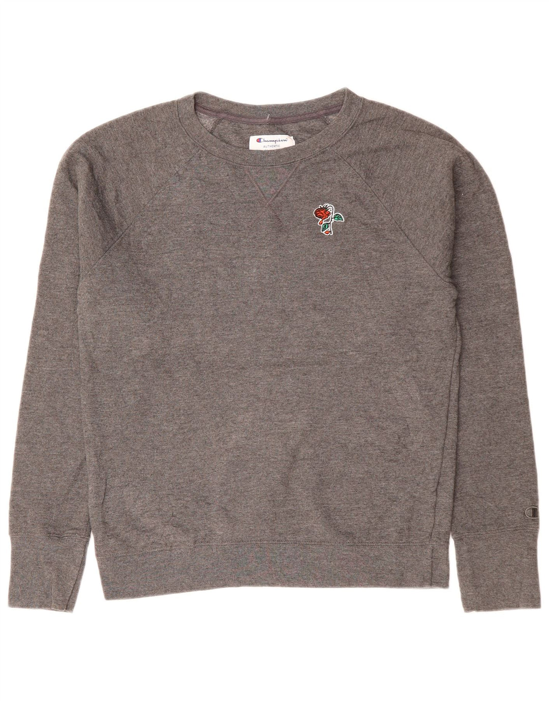 Felpa da donna CHAMPION Jumper UK 14 Poliestere floreale grigio medio