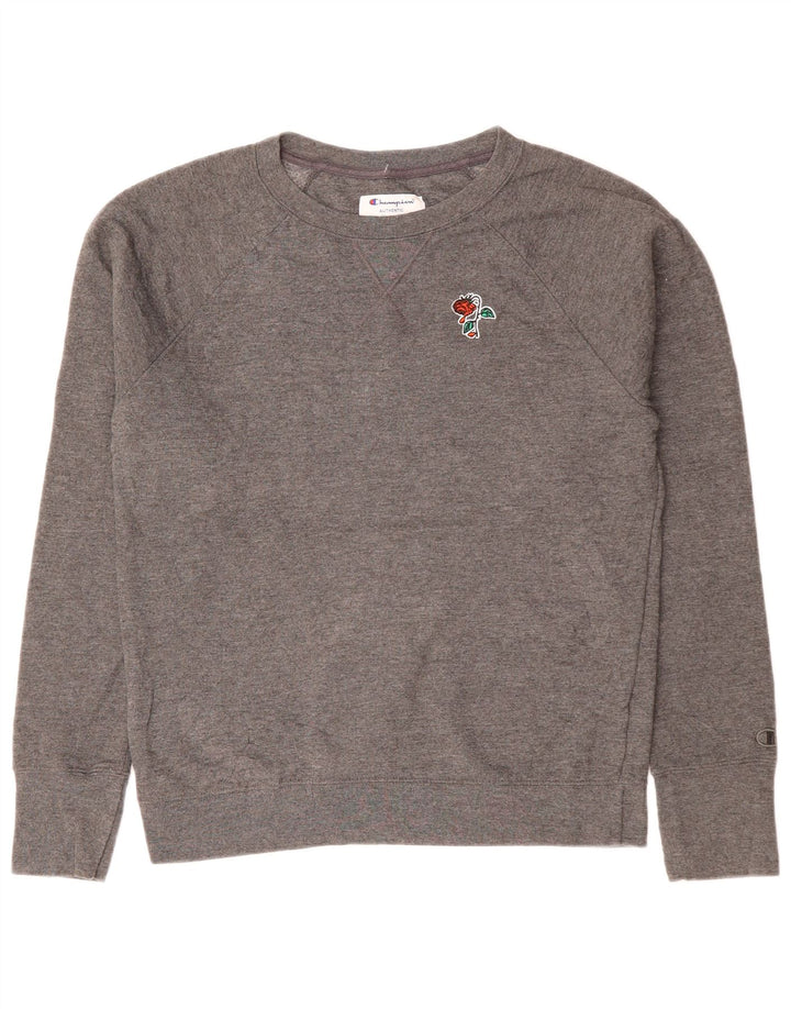 Felpa da donna CHAMPION Jumper UK 14 Poliestere floreale grigio medio