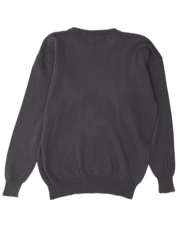 Maglione maglione con scollo a barca da donna St Michael UK 12 Grigio medio Argyle/Diamante