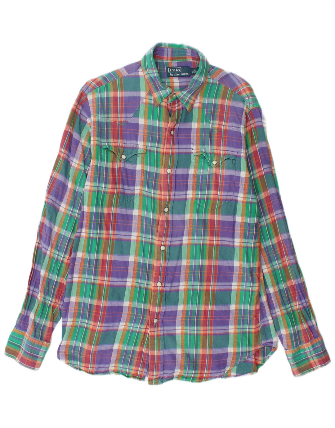 Polo Ralph Lauren Camicia in flanella da uomo in cotone scozzese medio multicolore