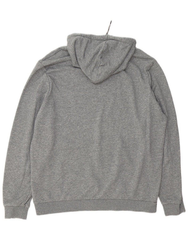 Felpa con cappuccio da uomo Puma Large in cotone chiazzato grigio