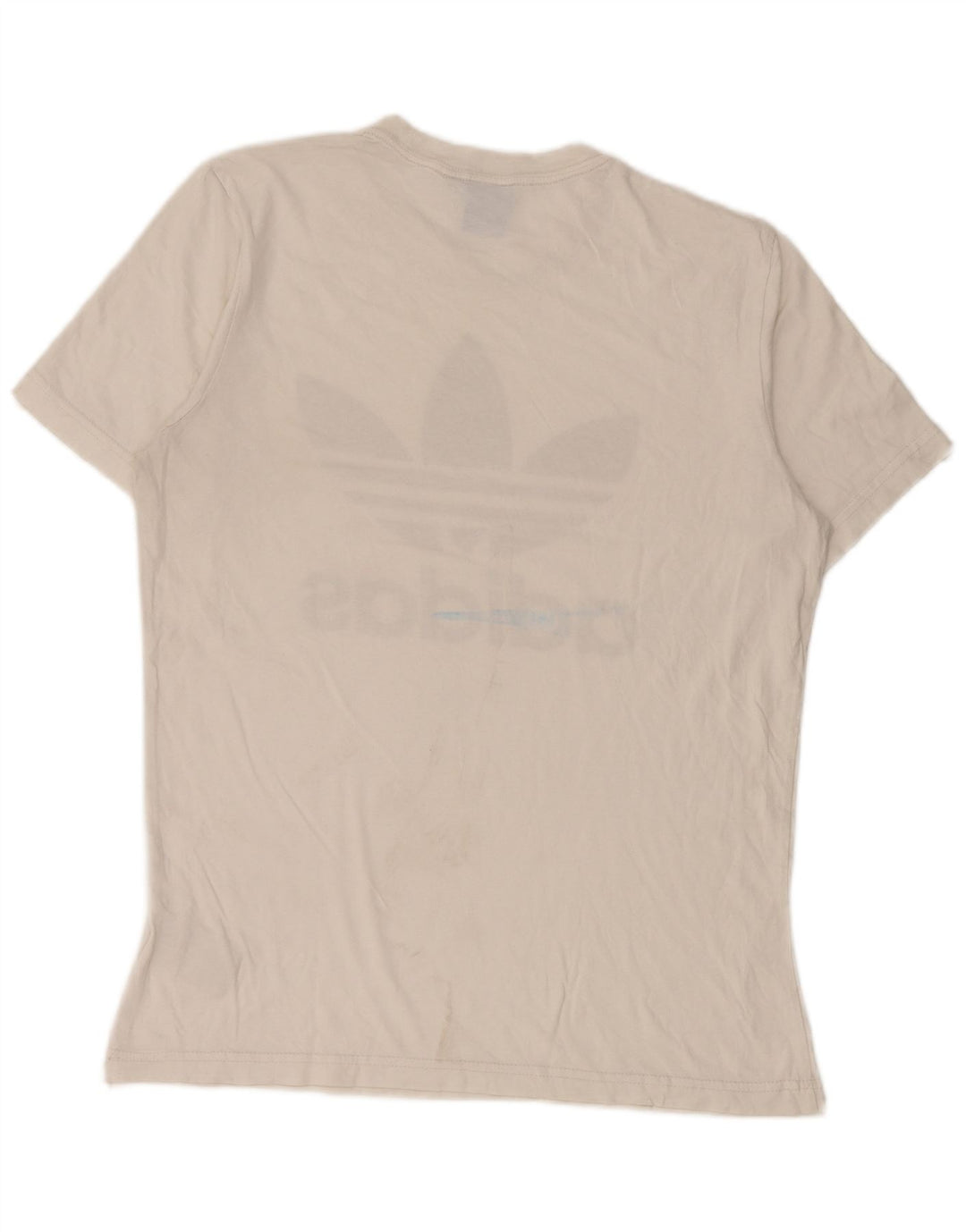 T-shirt grafica da uomo Adidas Top in cotone bianco medio