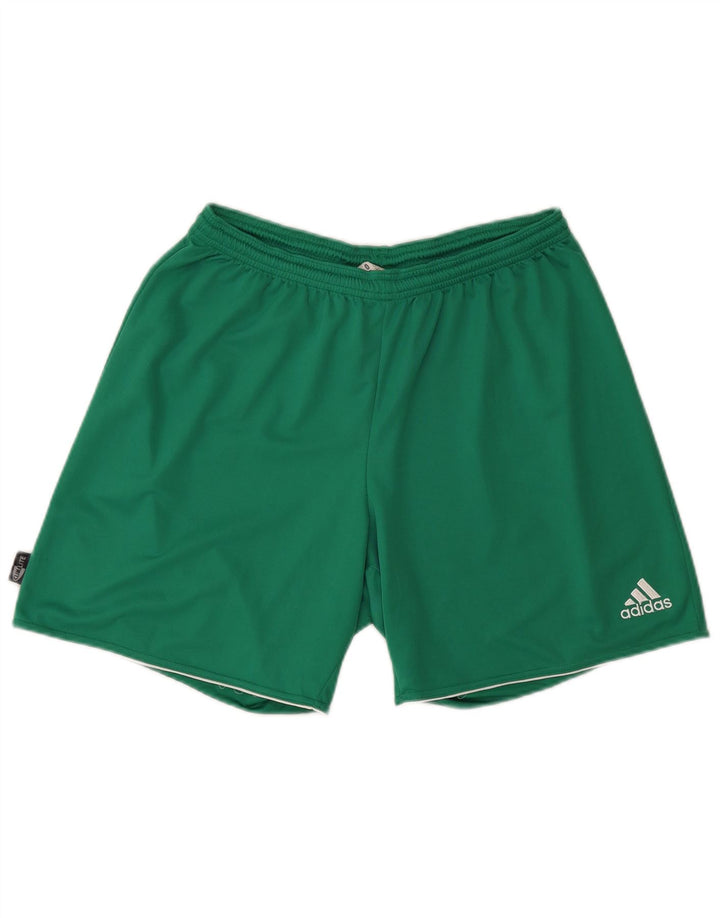 Pantaloncini sportivi Adidas Climalite da uomo di grandi dimensioni in poliestere verde