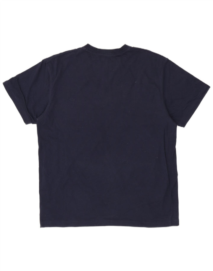 T-shirt da uomo NIKE Top Large in cotone blu navy