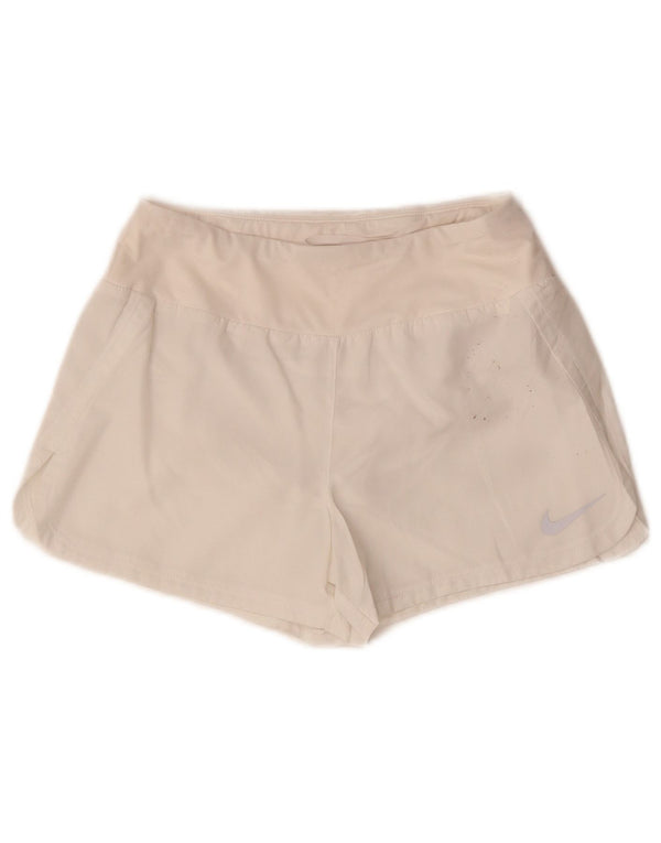 Pantaloncini sportivi Nike Dri Fit da donna UK 6 XS bianchi