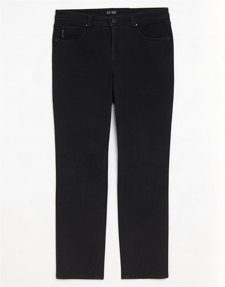 Jeans dritti da donna Armani W33 L32 cotone nero