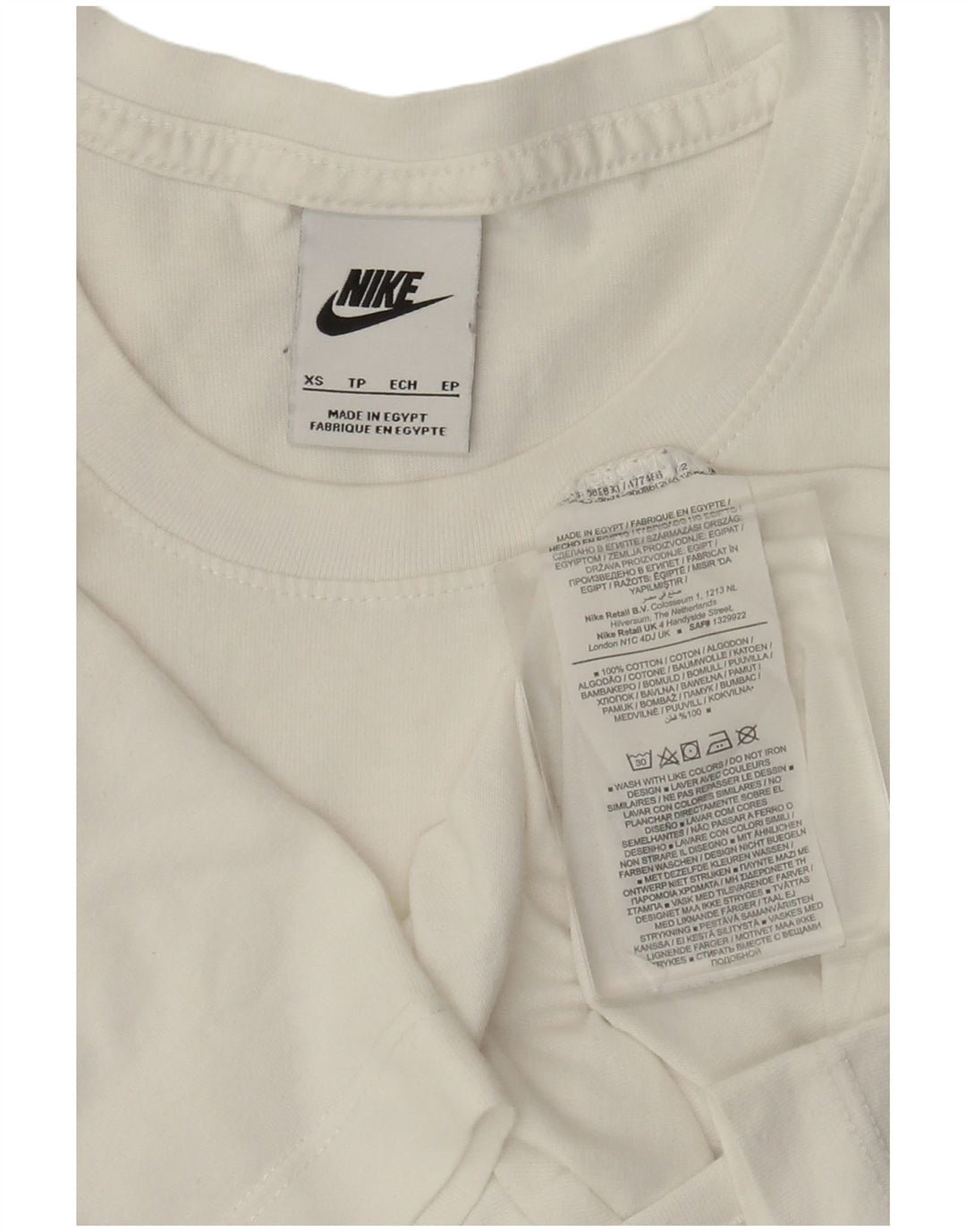T-shirt Nike da uomo Top XS in cotone bianco