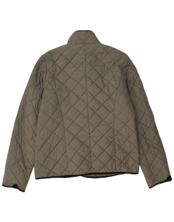 Giacca trapuntata da donna Jaeger UK 12 Medium Khaki Poliammide