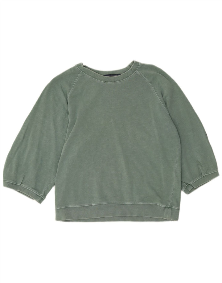 Felpa da donna con maniche a 3/4 di French Connection UK 10 piccola verde