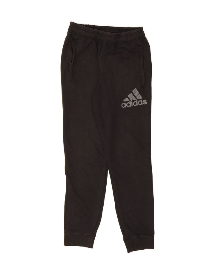 ADIDAS Mens Climalite Graphic Tracksuit Trousers Joggers Small  Black Vintage Adidas and Second-Hand Adidas from Messina Hembry 