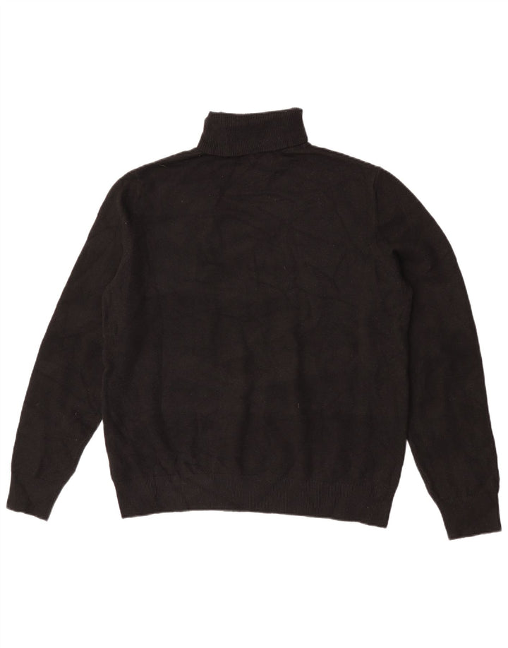 Maglione maglione a collo alto da donna Marks & Spencer UK 14 medio nero
