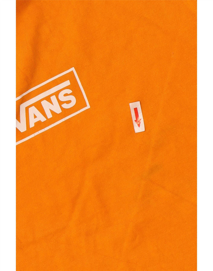 T-shirt grafica personalizzata da uomo Vans Top Small in cotone arancione