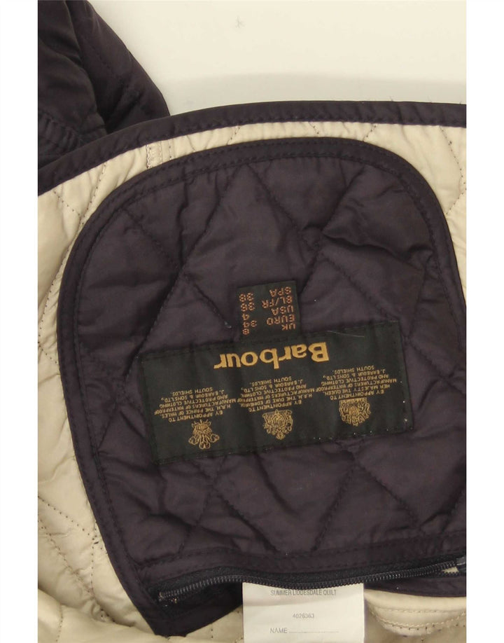 Giacca trapuntata da donna Barbour UK 8 Small Blu Navy in poliammide