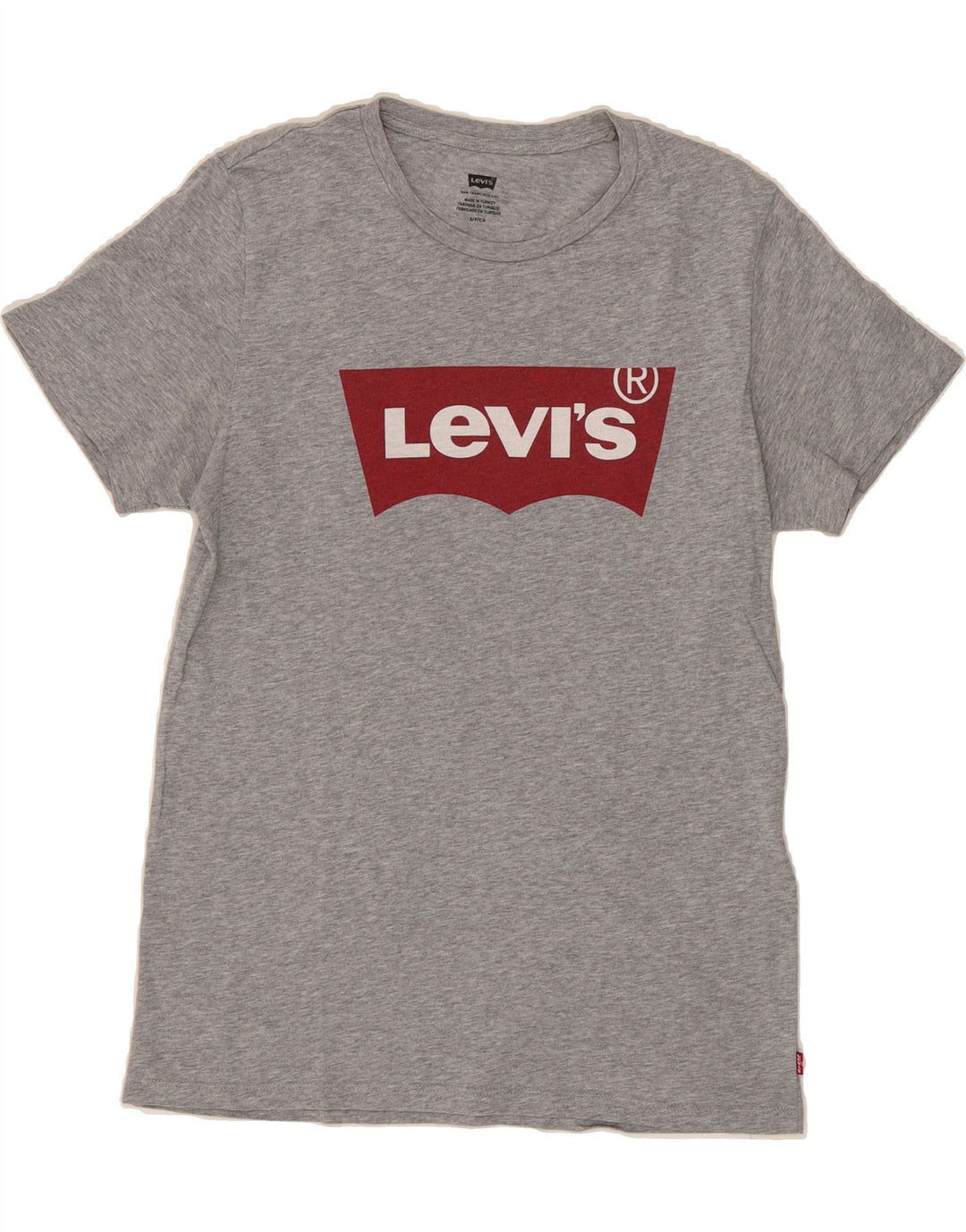 LEVI'S Mens Graphic T-Shirt Top Small Grey Cotton Vintage Levi's and Second-Hand Levi's from Messina Hembry 