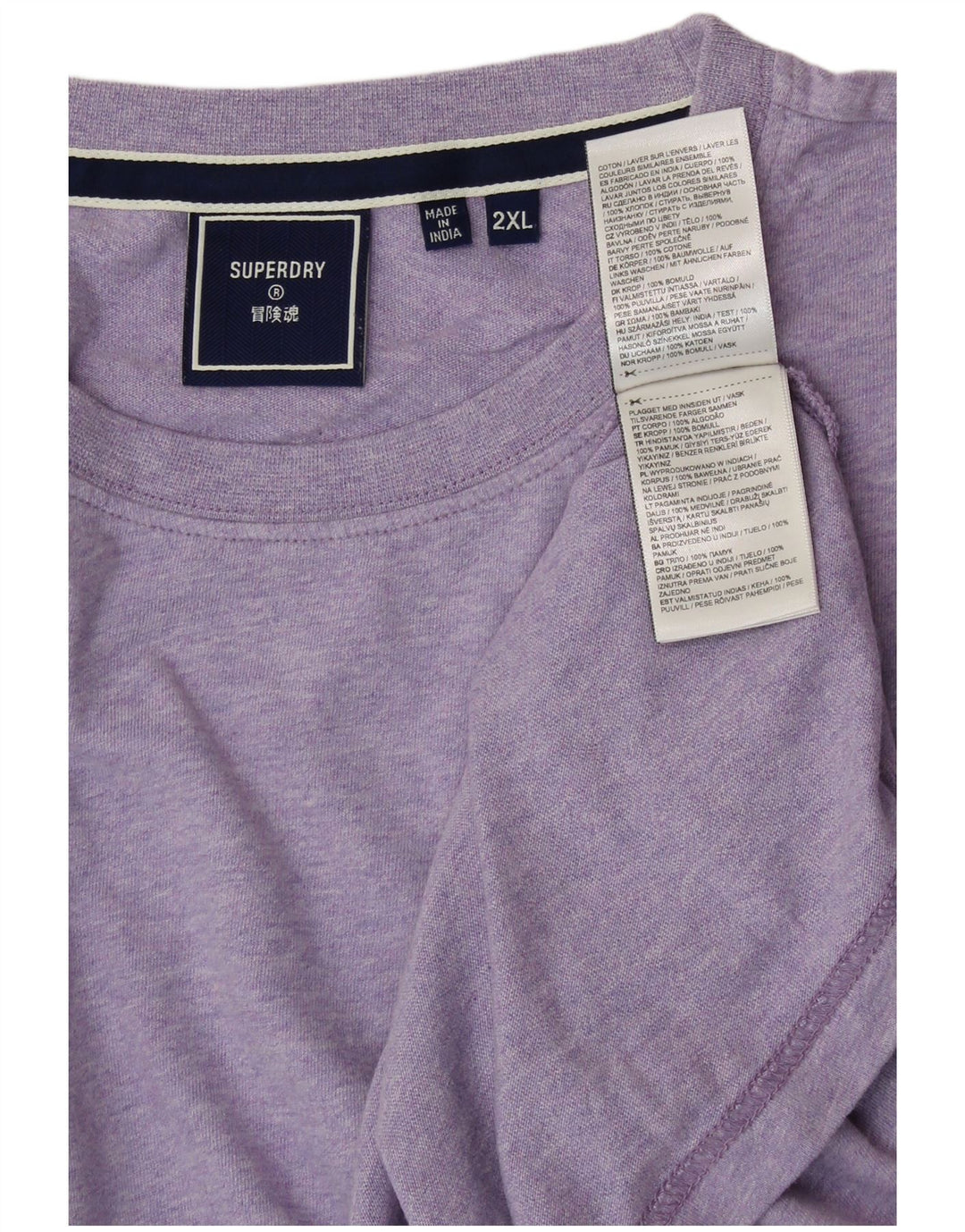 T-shirt da uomo SUPERDRY Top 2XL cotone viola