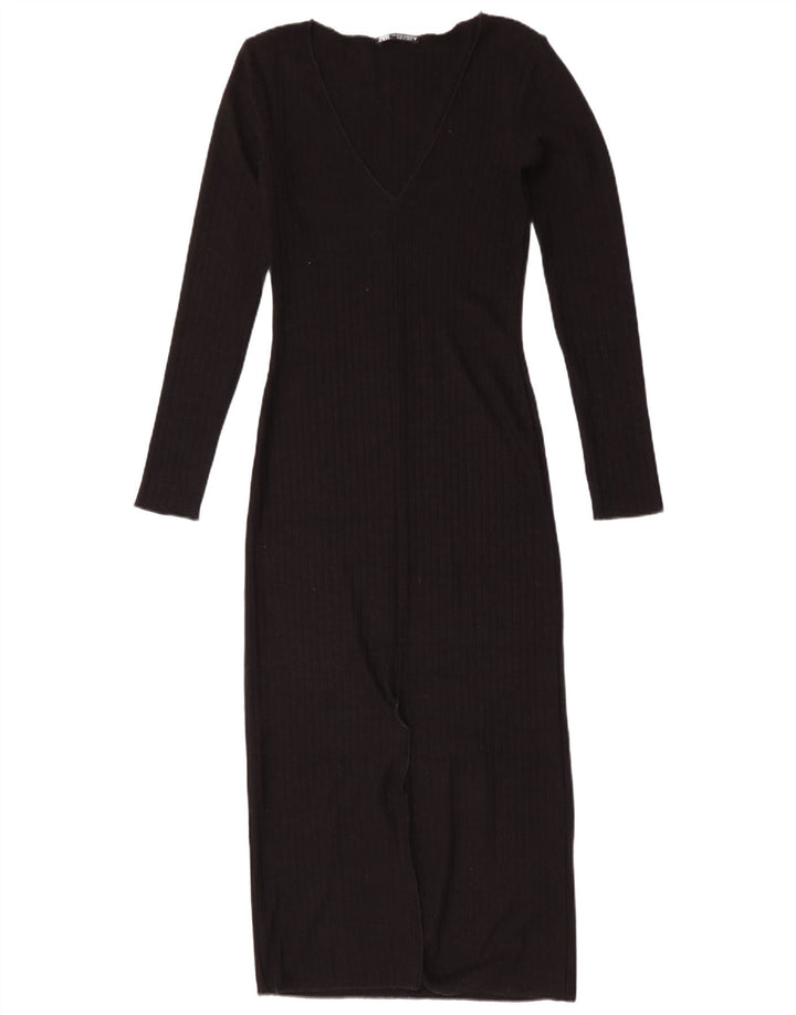 Abito maglione Zara da donna a maniche lunghe maxi UK 12 medio nero