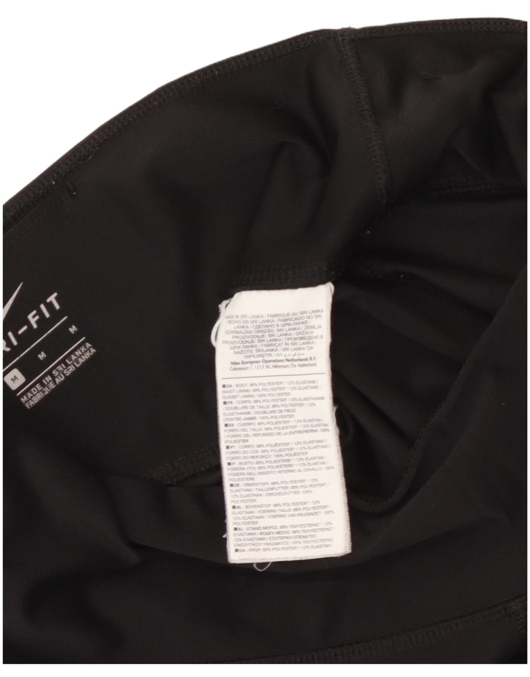 Leggings NIKE Dri Fit da donna UK 14 poliestere nero medio