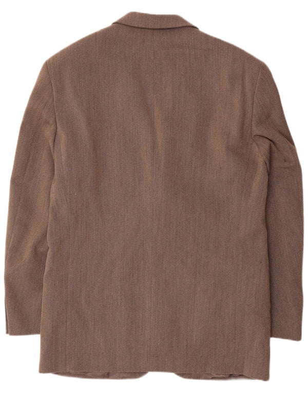 Giacca Blazer a 3 Bottoni da Uomo Kenzo IT 50 Large Marrone Lana