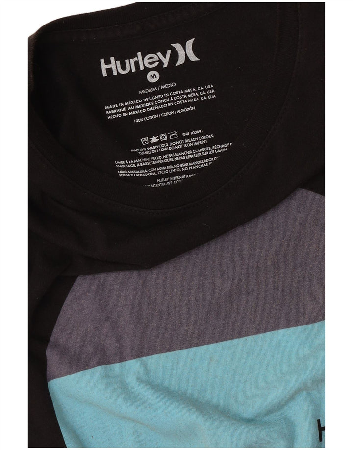 T-shirt grafica da uomo Hurley Top in cotone nero medio