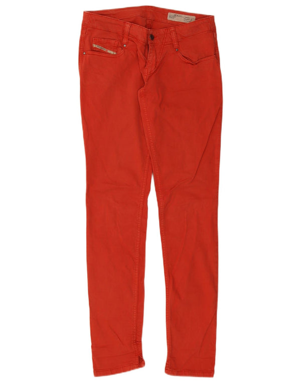 Jeans da donna Diesel Grupee super slim affusolati W27 L32 cotone rosso