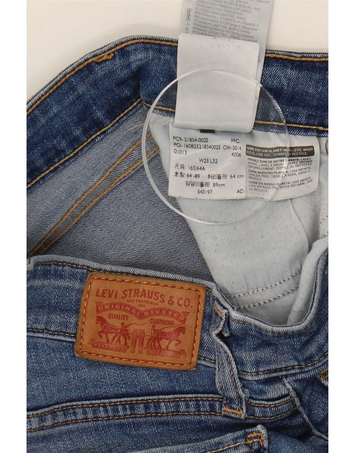 Jeans dritti Levi's 714 da donna W25 L32 cotone blu