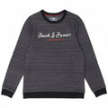 JACK & JONES Boys Sweatshirt Jumper 13-14 Years Navy Blue Pinstripe